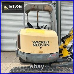 2016 Wacker Neuson EZ38 Mini Excavator Rubber Tracks Backhoe Hyd 609hr VIDEO