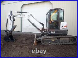 2017 Bobcat E45 Mini Excavator, Cab, Hyd Xchange, 2nd Aux Hyd, Heat A/c, 674 Hrs