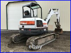 2017 Bobcat E50 Mini Excavator, Orops, 2 Spd, Aux Hyd, Hyd Thumb, 49.8 HP Diesel