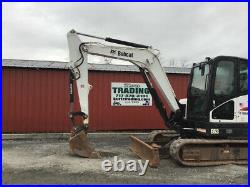 2017 Bobcat E63 Hydraulic Midi Excavator with Cab Clean Only 1600 Hours