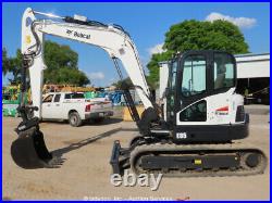 2017 Bobcat E85 Mini Excavator Rubber Tracks Cab Hyd Q/C Blade Backhoe bidadoo