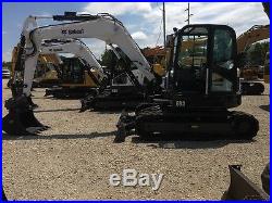 2017 Bobcat E85 Rubber Track Excavator Hoe Cab AC/Heat