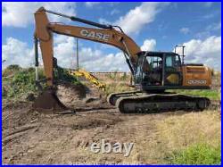 2017 Case CX250D Excavator Cab Backhoe Track Hoe A/C Solid Strut Thumb bidadoo