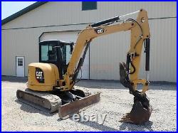 2017 Cat 305.5e2cr Mini Excavator, Cab, Heat A/c, Hyd Thumb, 2spd, 637 Hours