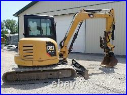 2017 Cat 305.5e2cr Mini Excavator, Cab, Heat A/c, Hyd Thumb, 2spd, 637 Hours
