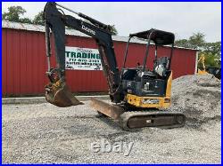 2017 John Deere 26G Hydraulic Mini Excavator with 3rd Valve Blade Only 1600 Hours