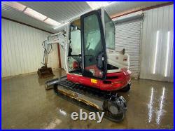 2017 Takeuchi Tb260 With Cab, A/c And Heat, Dual Front Auxiliary, Thumb,