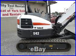 2018 Bobcat E42 Mini Excavator, 16 Hours! , 2 Speed, Laser Grading System, 42 HP