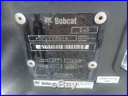 2018 Bobcat E45 Mini Excavator, Erops, Heat/ac, Aux Hydraulics, 399 Hrs, 42.7 HP