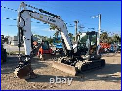 2018 Bobcat E85 Excavator Enclosed A/C Hyd Thumb Long Arm Rubber Track