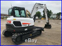 2018 Bobcat E85 Rubber Track Excavator Cab AC/Heat 9 Hours Crawler Bob Cat
