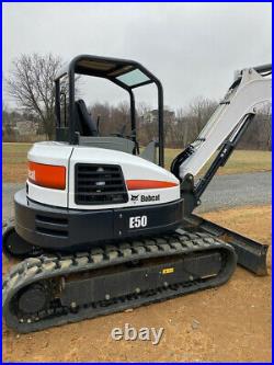 2019 Bobcat Compact Excavator E50 Long Arm 24 Tooth Loader Bucket Hydraul Clamp