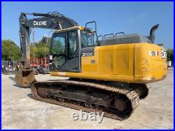 2019 John Deere 210G Hydraulic Excavator Trackhoe Aux Hyd Cab A/C Bucket bidadoo
