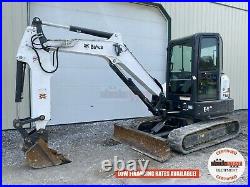 2020 Bobcat E42 Mini Excavator, Cab, Aux Hyd, Extendable Arm, 2 Speed, Heat A/c