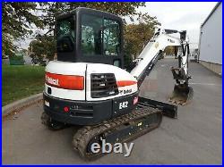 2020 Bobcat E42 Mini Excavator, Cab, Ext Arm, Angle Blade, Thumb, 71 Hrs, 0% Finance