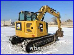 2020 Caterpillar 308CR 20k# Mini Excavator Steel Tracks Cab Backhoe bidadoo