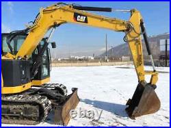 2020 Caterpillar 308CR 20k# Mini Excavator Steel Tracks Cab Backhoe bidadoo