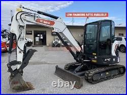 2021 Bobcat E42 R2 Mini Excavator, 447 Hrs, Heat/ac, 2spd, Long Arm, Hyd Thumb