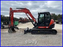 2022 Kubota KX080-4 Excavator, Rubber Tracks, Coupler, Hydraulic Thumb, CAB A/C
