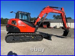 2022 Kubota KX080-4 Excavator, Rubber Tracks, Coupler, Hydraulic Thumb, CAB A/C