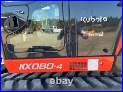 2022 Kubota KX080 Excavator, Rubber Tracks, Coupler, Hydraulic Thumb, CAB A/C
