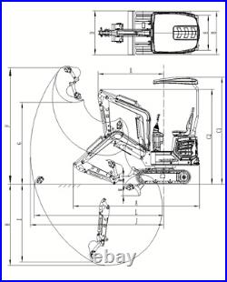 2023 New Mini Excavator CFG 1.4Ton Crawler Digger B&S LCT Engine Micro Excavator