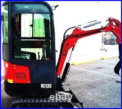 2023 VICSEC VC13 Mini Excavator Enclosed Cab Micro Excavator Backhoe WithThumb NEW