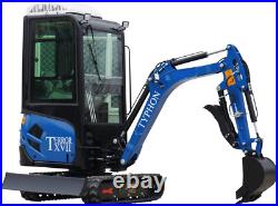 2025 4000 lb TYPHON TERROR XVII Cabin Mini Excavator Rubber Track w Kubota D902