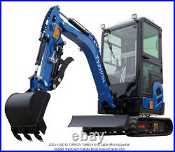 2025 4000 lb TYPHON TERROR XVII Cabin Mini Excavator Rubber Track w Kubota D902