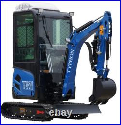 2025 4000 lb TYPHON TERROR XVII Cabin Mini Excavator Rubber Track w Kubota D902
