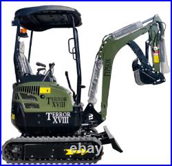 2025 4000 lb Typhon Terror XVIII Mini Excavator Rubber Track with Kubota Diesel 2025 4000 lb Typhon Terror XVIII Mini Excavator Rubber Track with Kubota Diesel