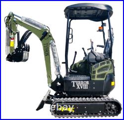 2025 4000 lb Typhon Terror XVIII Mini Excavator Rubber Track with Kubota Diesel 2025 4000 lb Typhon Terror XVIII Mini Excavator Rubber Track with Kubota Diesel