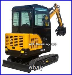 2025 COMPACT AGT QNT45 Mini Excavator Digger with Wider Cab Kubota Engine EPA