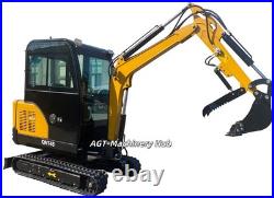 2025 COMPACT AGT QNT45 Mini Excavator Digger with Wider Cab Kubota Engine EPA