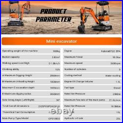 20HP Kubota EPA Mini Excavator Hydraulic Thumb, Side Tilt & Wide Tracks