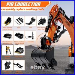 20HP Kubota EPA Mini Excavator Hydraulic Thumb, Side Tilt & Wide Tracks