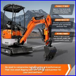 20HP Kubota EPA Mini Excavator Hydraulic Thumb, Side Tilt & Wide Tracks
