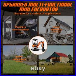 20HP Kubota EPA Mini Excavator Hydraulic Thumb, Side Tilt & Wide Tracks