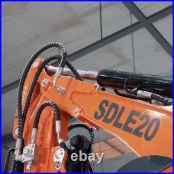 20HP Kubota EPA Mini Excavator Hydraulic Thumb, Side Tilt & Wide Tracks