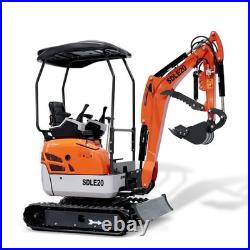 20HP Kubota EPA Mini Excavator Hydraulic Thumb, Side Tilt & Wide Tracks