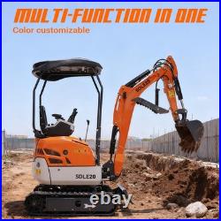 20HP Kubota EPA Mini Excavator Hydraulic Thumb, Side Tilt & Wide Tracks