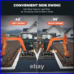 2.5Ton 25hp Mini Excavator Digger Crawler Perkins Diesel EPA Engine Close Cabin