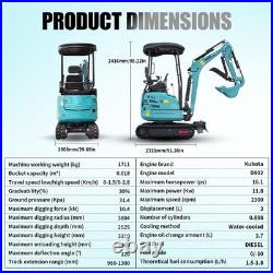 2.5Ton Mini Excavator KUBOTA D902 with Swing Boom & Retractable Tracks EPA, USA