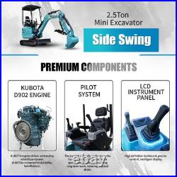 2.5Ton Mini Excavator KUBOTA D902 with Swing Boom & Retractable Tracks EPA, USA