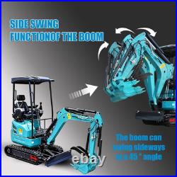 2.5Ton Mini Excavator Side Swing Digger Kubota D902 Diesel Engine+ 4 Attachments