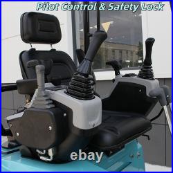 2.5Ton Mini Excavator Side Swing Digger Kubota D902 Diesel Engine+ 4 Attachments