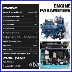 2.5Ton Side Swing Kubota Mini Excavator & 13.6HP Mini Skid Steer Loader Combo