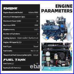 2.5 Ton Hydraulic Mini Excavator 16 HP Kubota Diesel Engine USA Stock Free ship