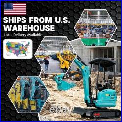 2.5 Ton Hydraulic Mini Excavator 16 HP Kubota Diesel Engine USA Stock Free ship