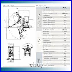 2.5 Ton Hydraulic Mini Excavator 16 HP Kubota Diesel Engine USA Stock Free shipp